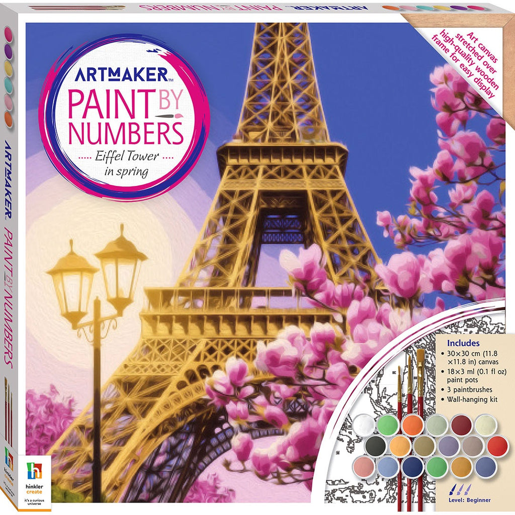 Hinkler | ArtMaker - Paint By Numbers - Eiffel Tower in Spring