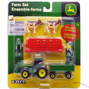 John Deere | 10 Piece Farm Set - Cows with Red Fence