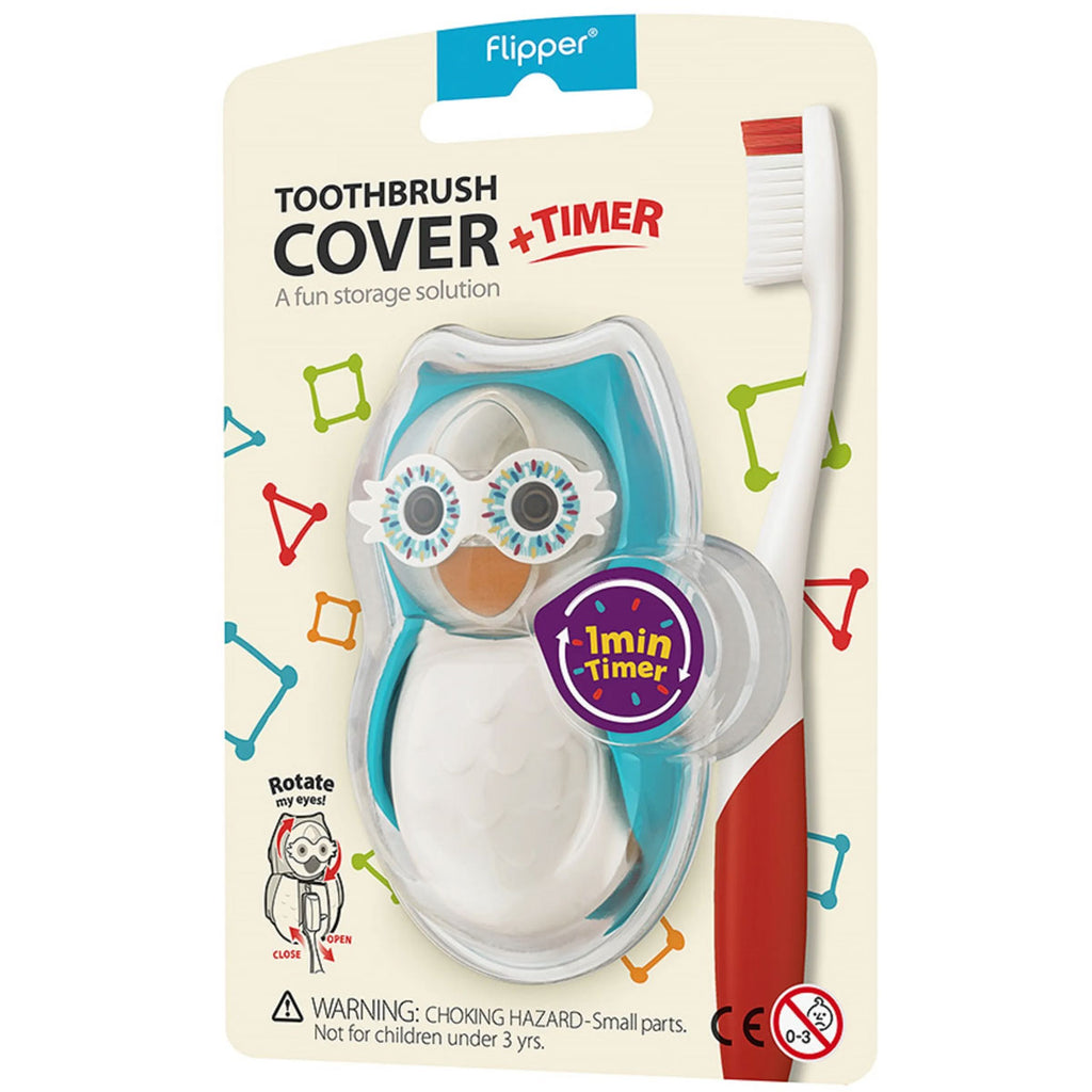 Flipper | Toothbrush Cover & Timer - Blue Owl