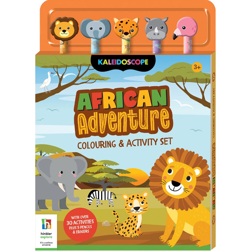 Hinkler | Kaleidoscope - African Adventure Colouring and Activity Set with Pencils