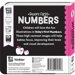 Hinkler | High Contrast Neon Board Book - Baby's First Numbers