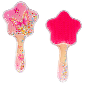 Pink Poppy | Holographic Glitter Hairbrush