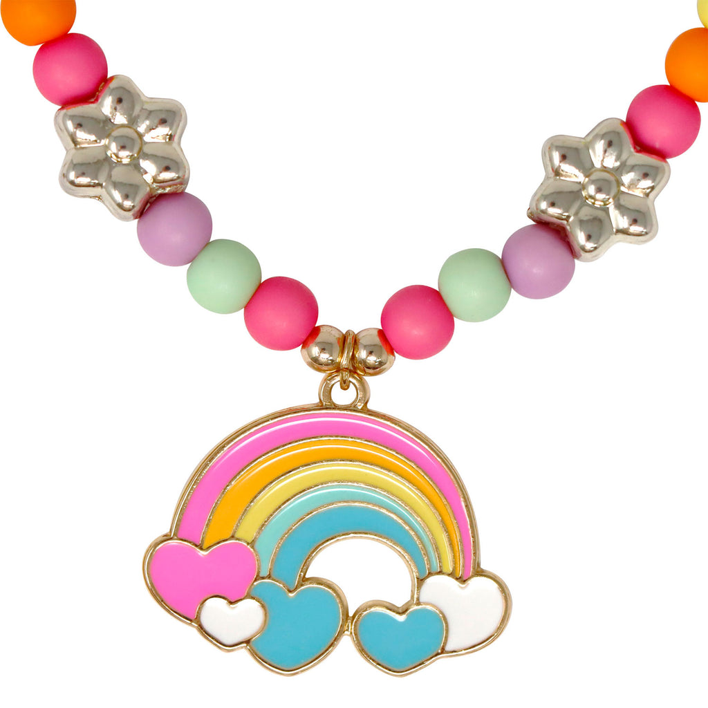 Pink Poppy | Daisy Rainbow Necklace
