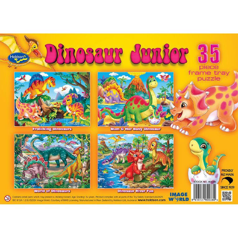 Holdson | Frolicking Dinosaurs Tray Puzzle - 35 Piece