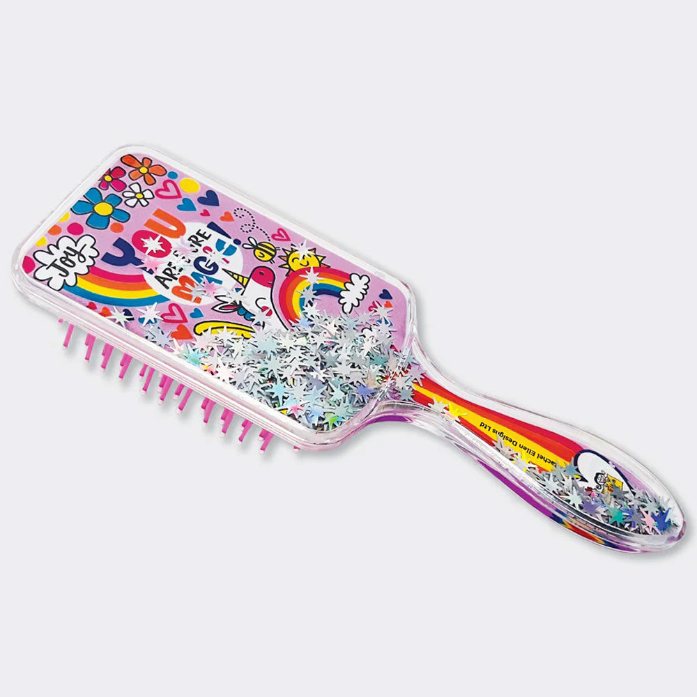 Rachel Ellen Design | Joyful Little Hairbrush - With Sparkles