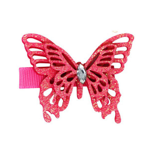 Pink Poppy | Glitter Butterfly Hair Clip