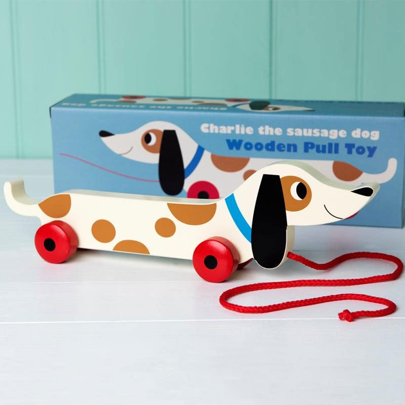 Rex London | Charlie The Sausage Dog - Wooden Pull Along