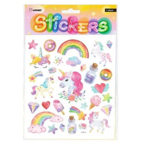Upikit | Unicorn Rainbow Glitter Stickers
