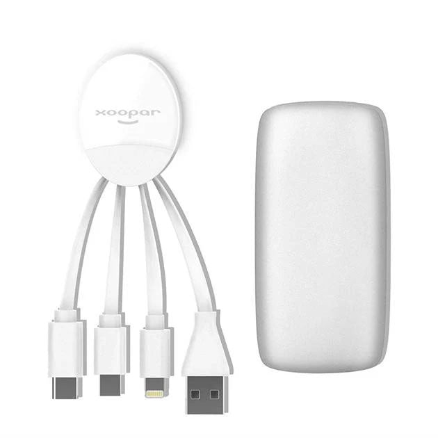 Xoopar | Multi Charging Cable & Power Bank - White