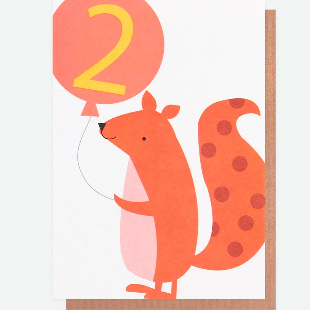 Caroline Gardner | Birthday Cards Age 2 - Squirrel