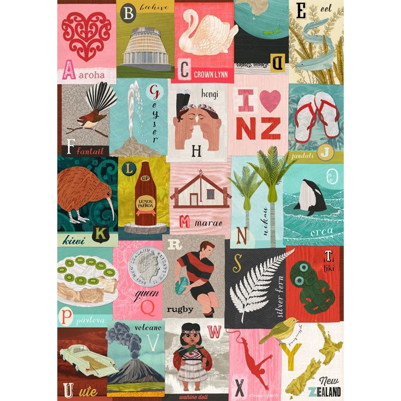 Wolfkamp & Stone | 26 Alphabet Room Decoration Cards - Kiwi