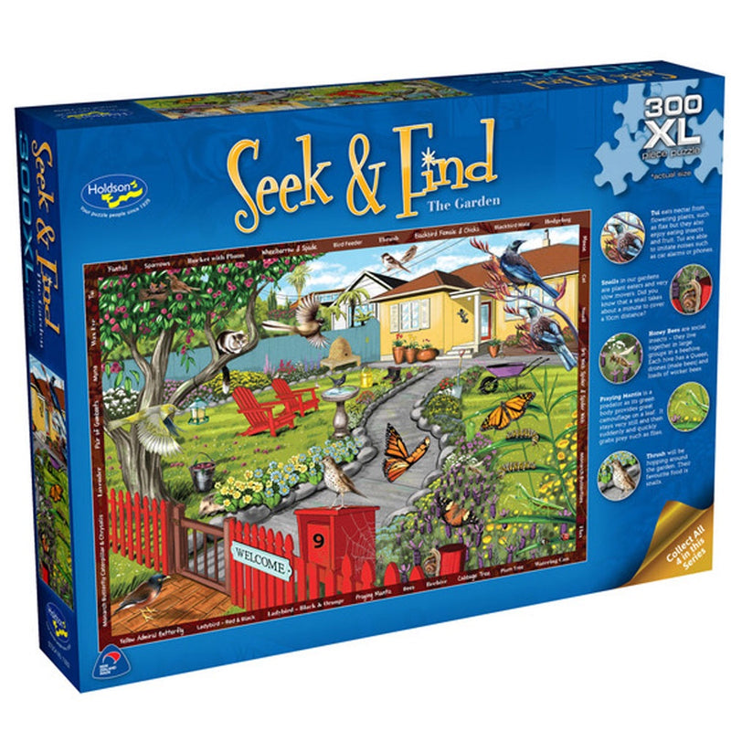 Holdson | Seek & Find 300 XL Piece Puzzle - The Garden