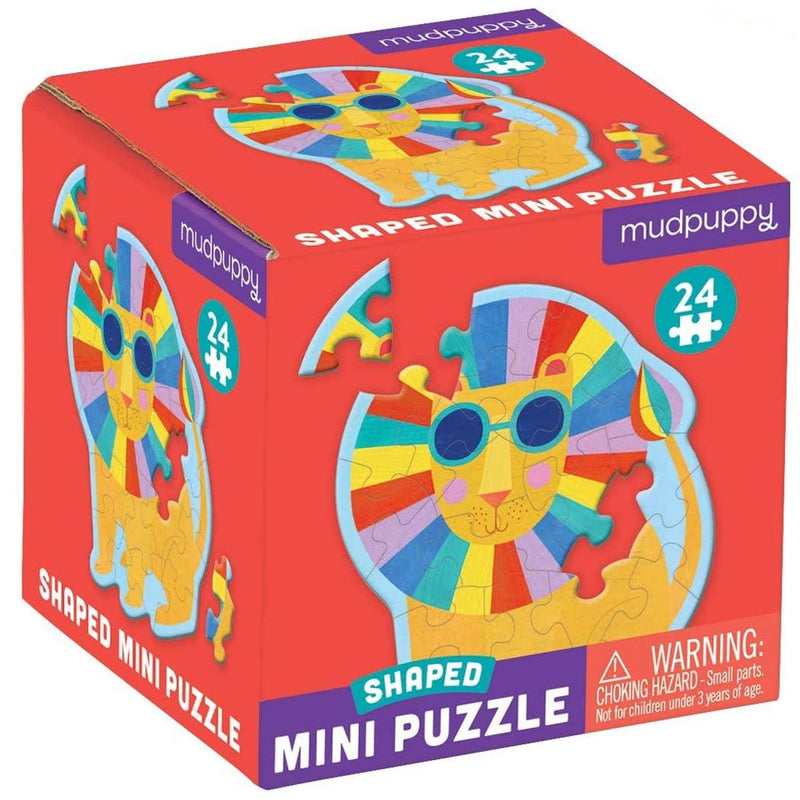 Mudpuppy | Shaped Mini Puzzle - Rainbow Lion 24 Piece