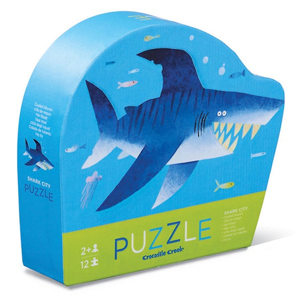 Crocodlie Creek | Mini Shaped Box Puzzle 12 Piece - Shark City