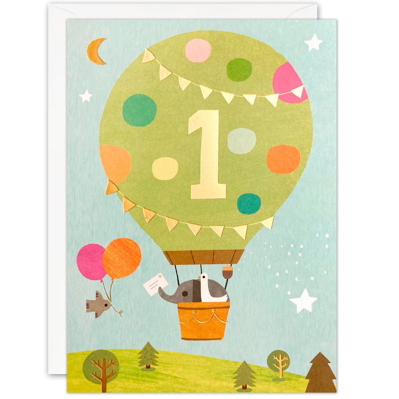 James Ellis | Birthday Card - Balloons Age 1