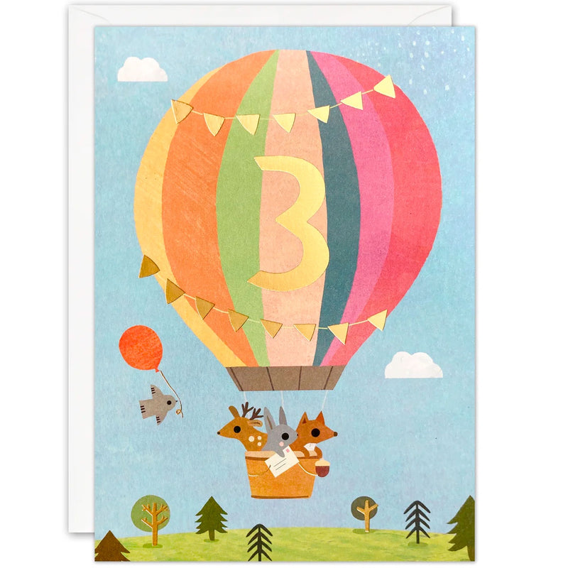 James Ellis | Birthday Card - Balloons Age 3