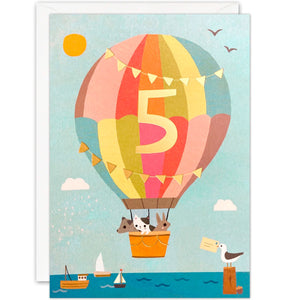 James Ellis | Birthday Card - Balloons Age 5