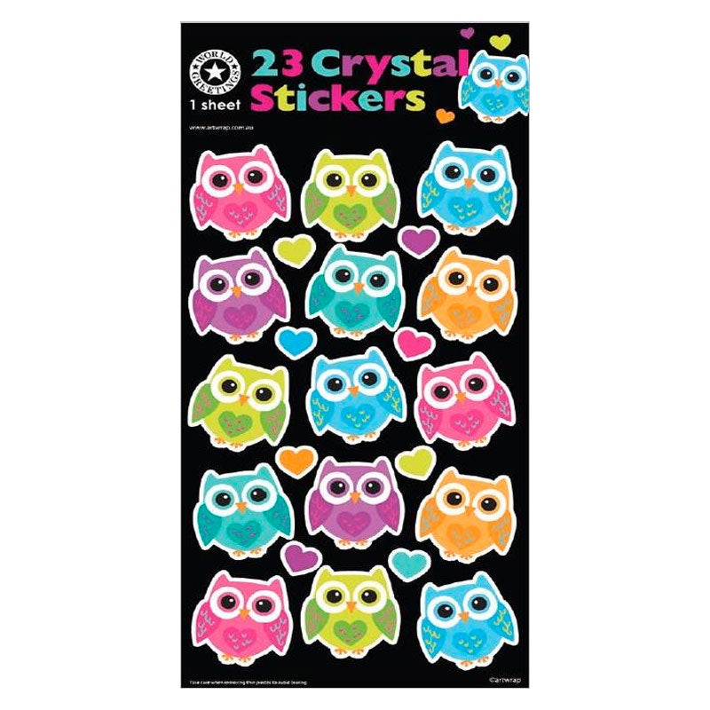 Sticker Sheet | Crystal Stickers - Owl