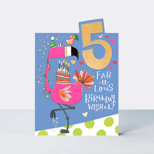 Rachel Ellen Designs | Birthday Card - Age 5 - FAB-U-LOUS