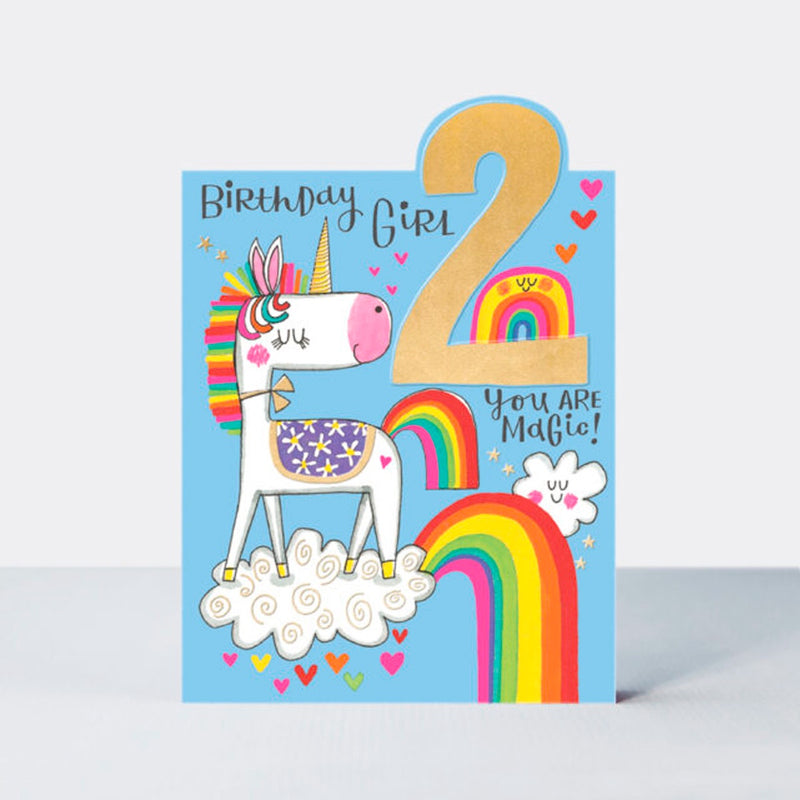 Rachel Ellen Designs | Birthday Card - Age 2 - Birthday Girl You Are Magic