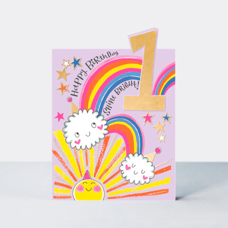 Rachel Ellen Designs | Birthday Card - Age 1 - Happy Birthday Shine Bright