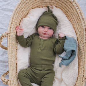 Burrow & Be | Long Sleeve Body Suit - Olive