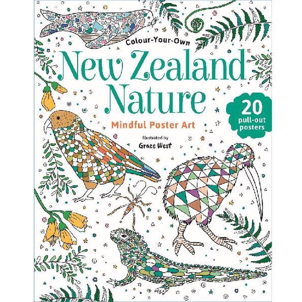 Colour-Your-Own | New Zealand Nature - Mindful Poster Art