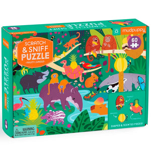 Mudpuppy | 60 Piece Scratch & Sniff Puzzle - Fruity Jungle
