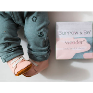 Burrow & Be | Dolls Shoes - Pink Petal Leather Boots