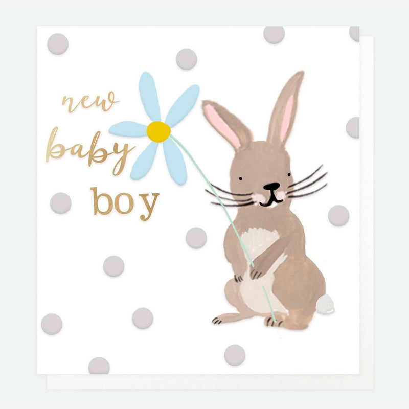 Caroline Gardner | New Baby Card - New Baby Boy Bunny