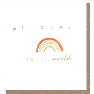 Caroline Gardner | New Baby Card - Welcome To The World - Rainbow