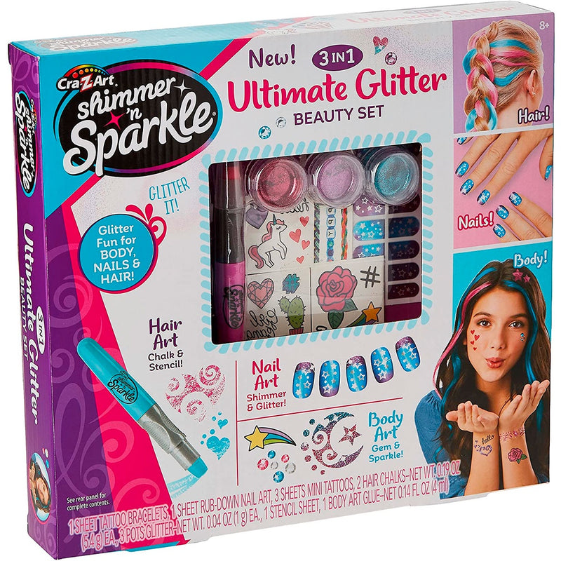 Cra-Z-art | Shimmer & Sparkle - 3 n 1 Ultimate Glitter Beauty Set