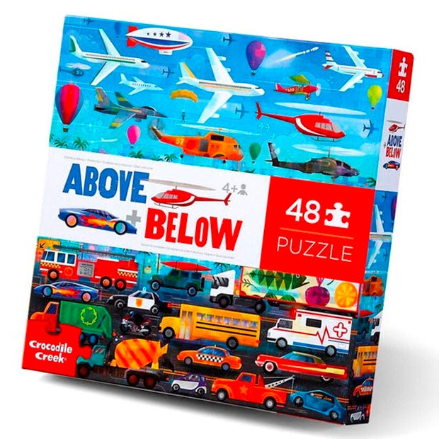 Crocodile Creek | Above And Below Floor Puzzle 48pc - Things That Go