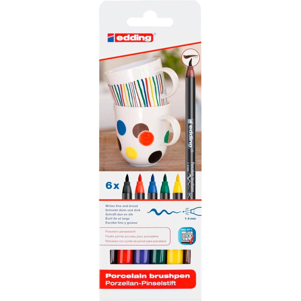 Edding | Porcelain Brush Pen Set - Family