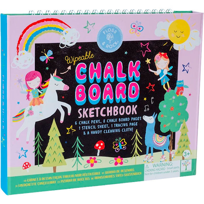 Floss & Rock | Wipeable Chalk Sketchbook - Rainbow Fairy