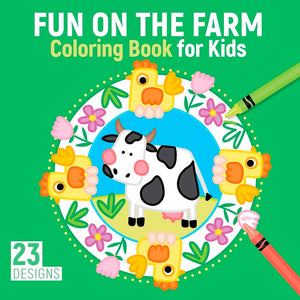 Happy Fox Books | Fun On The Farm Colouring Book - 23 Designs