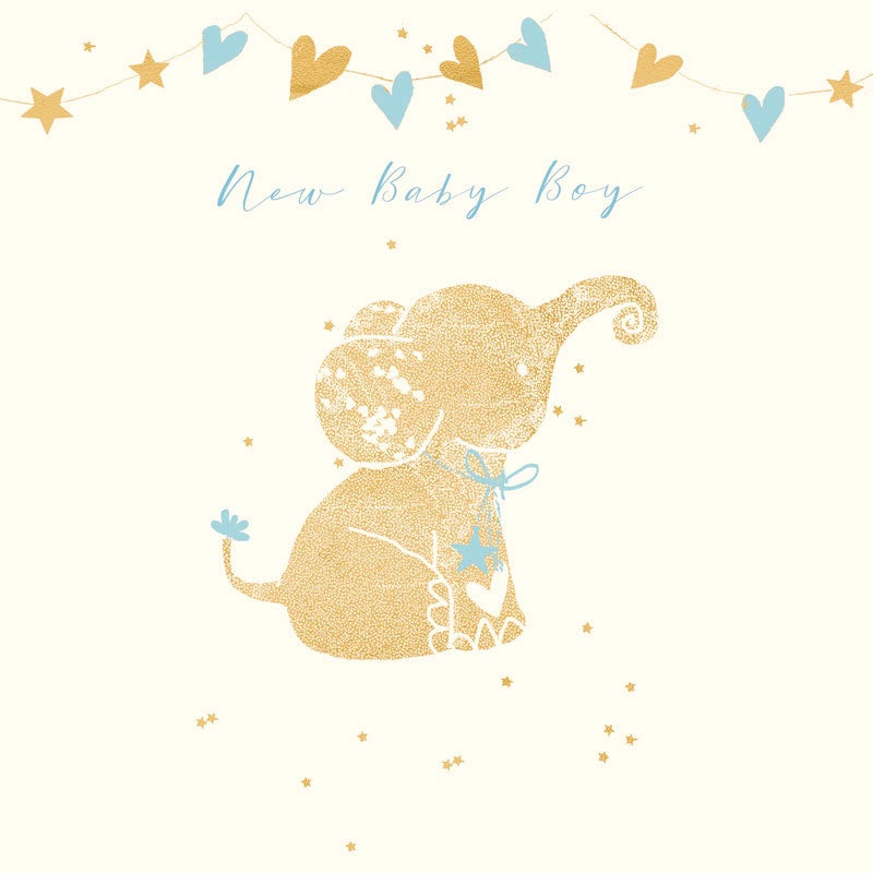 Hammond Gower | New Baby Card - Boy Elephant