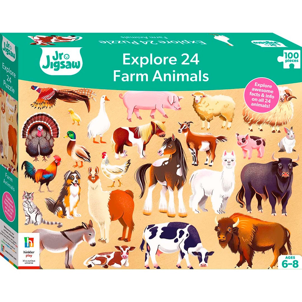 Hinkler | Jr Jigsaw - Explore 24 Farm Animals