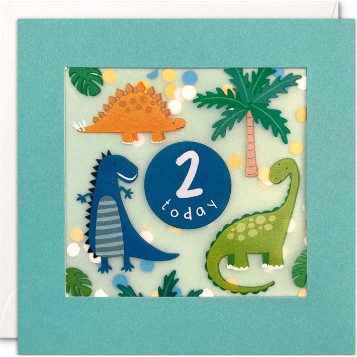 James Ellis | Shakies Birthday Card - Two Today - Dinosaur