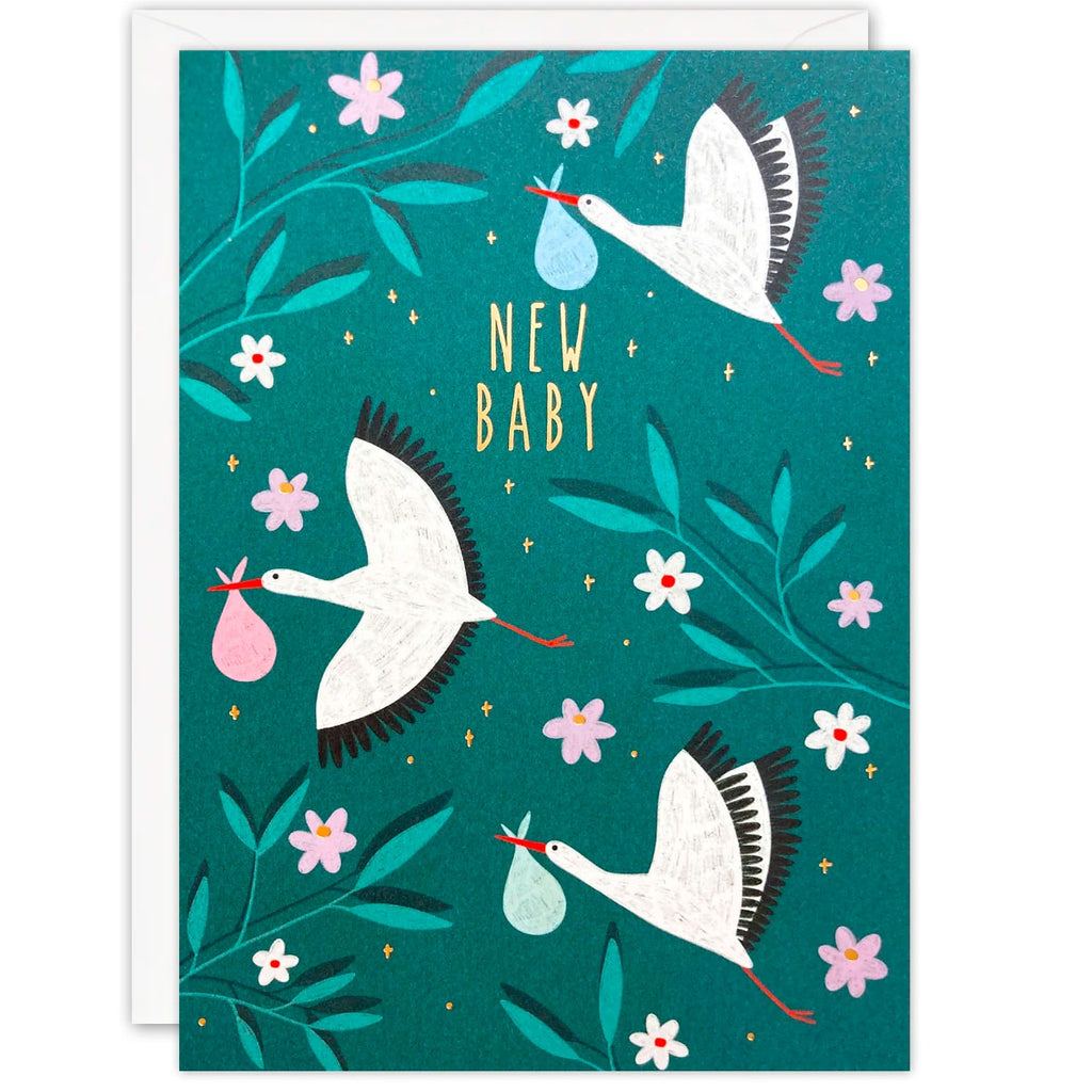 James Ellis | New Baby Card - Stork