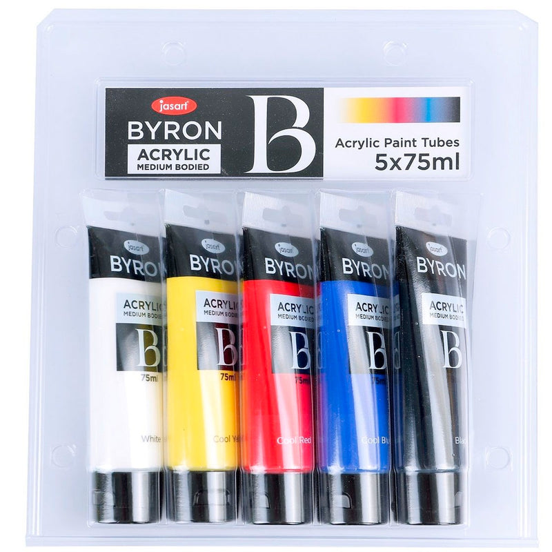 Jasart | Byron 5 Piece Acrylic Paint Tubes - Cool Primary