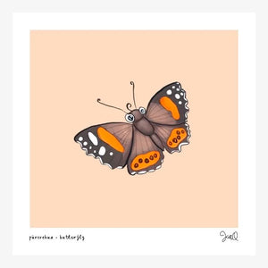 Kuwi | 21cm Print - Pūrerehua - Butterfly