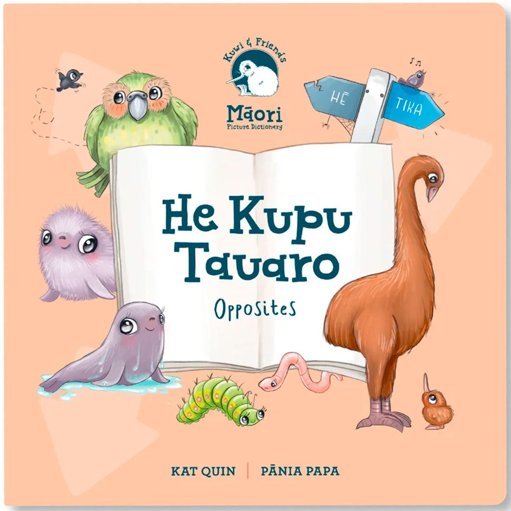Kuwi | He Kupu Tauaro - Opposites Board Book