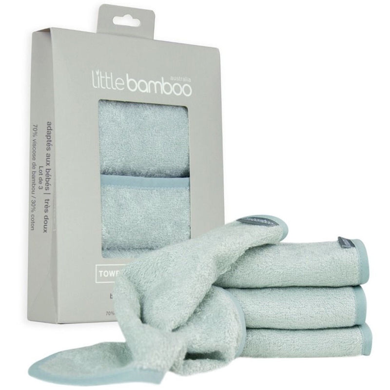 Little Bamboo | Towelling Wash Cloths 3 pack - Whisper