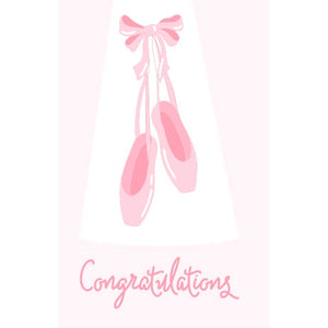 Mad Ally | Congratulations Card - Ballet Shoes