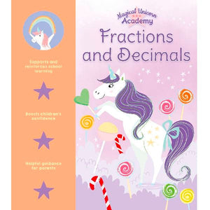 Magical Unicorn Academy - Fractions and Decimals Activity Book