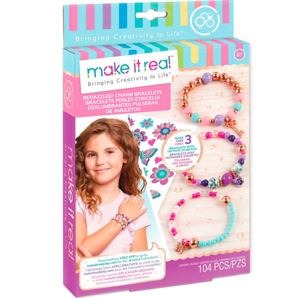 Make It Real | Pink Bedazzled! Charm Bracelets