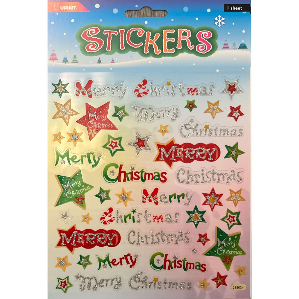 Upikit | Christmas Stickers - Merry Christmas
