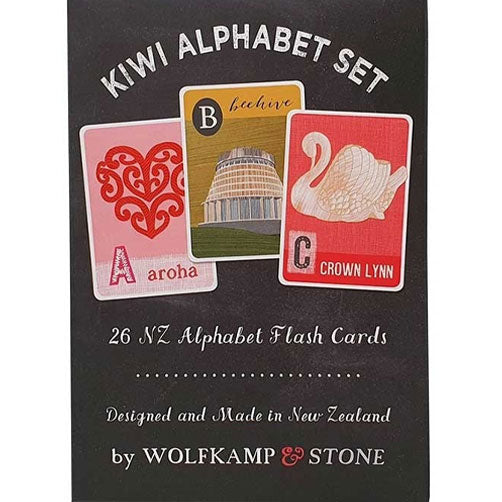 Wolfkamp & Stone | 26 Alphabet Room Decoration Cards - Kiwi
