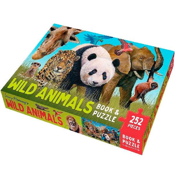 Garry Fleming | 252 Piece Puzzle with Book - Wild Animals
